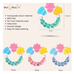 NeonateCare Giraffe Teether and Ring Teether Baby Teether Set of 2 Soft Silicone Teether (Giraffe Ring)- Multicolor ( color and design may vary) image 4