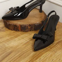 Chemistry PU Kitten Pumps with Bows-33