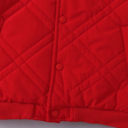 Kookie Kids Full Sleeves Front Open Bomber Jacket with Front & Back Text Patch - Red image 5