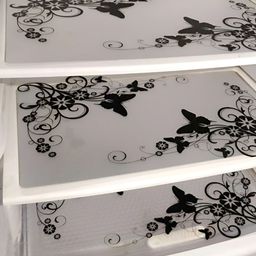 Aura 3-Pcs Black Printed Fridge Organisers-58