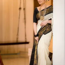 ZILVIRA Woven Design Designer Banarasi Saree With Unstiched Blouse Piece-picture-42