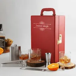 Portable Personalized Bar Set - Maroon-image-92