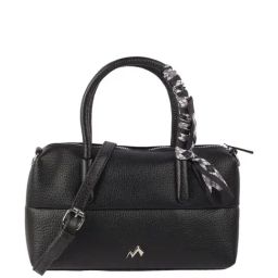 Metro Black Solid Medium Handbag-33