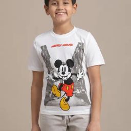 Kidsville Mickey & Friends Printed Regular Fit T-Shirt For Boys-image-85