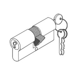 DORMA XL - C 2211A 70 mm Satin Finish EPC Cylinder Lock with Both Side key image 2