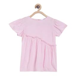 MINIKLUB Girls Pink Solid Top-image-41