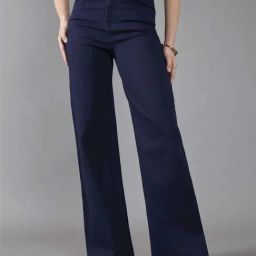 DOLCE CRUDO Blue Plain Jeans-picture-47