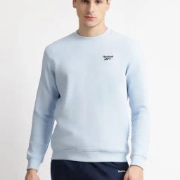 Reebok Blue Cotton Regular Fit Sweatshirt-46