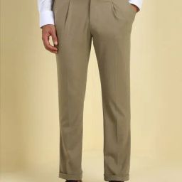 Allen Solly Beige Regular Fit Trousers-image-11