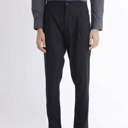 Rare Rabbit Black Slim Fit Fit Solid Trousers-16
