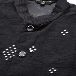 SOJANYA Mandarin Collar Regular Kurta With Churidar & With Nehru Jacket image 2