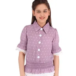 Cutecumber Kids Purple Printed  Top-image-92