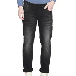 Basics Black Skinny Fit Lightly Washed Jeans-image-89
