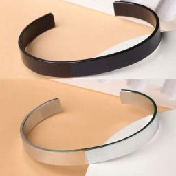 NVR Black & Silver Stainless Steel Cuff Bracelet for Men - Set of 2-26