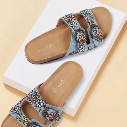 Forever Glam by Pantaloons Women's Blue Casual Sandals-image-68