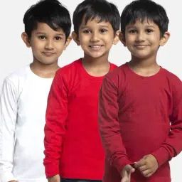 Friskers Kids Multicolor Cotton Full Sleeves T-Shirt (Pack of 3)-image-95