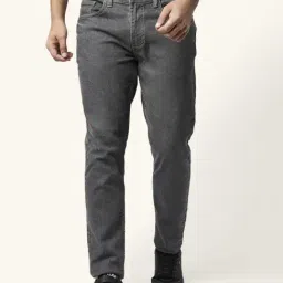 YU by Pantaloons Dark Grey Cotton Slim Fit Jeans-picture-13