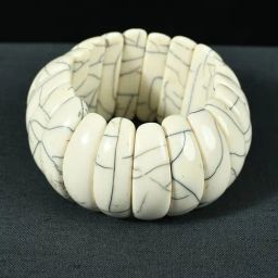 IMLI STREET White Artificial Beaded Stretchable Bracelet for Women-image-78