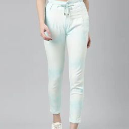 showoffff SHOWOFF White & Blue Denim Tie - Dye Mid Rise Jeans-picture-30