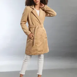 Campus Sutra Beige Regular Fit Jacket-image-44