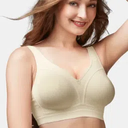 Trylo-Oh-so-pretty you! Beige Non Wired Non Padded Minimizer Bra-image-5