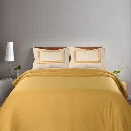Saral Home Abstract Yellow 155 TC Cotton King Sized Bed Sheet with 2 Pillow Covers-image-51