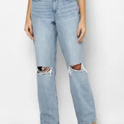 American Eagle Outfitters Light Blue Distressed Jeans-picture-4