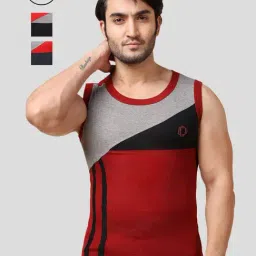 Dollar Bigboss Assorted Regular Fit Vests - Pack of 3-image-0