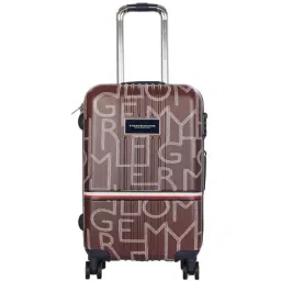Tommy Hilfiger Brown Medium Hard Cabin Trolley - 28.5 cm-image-2