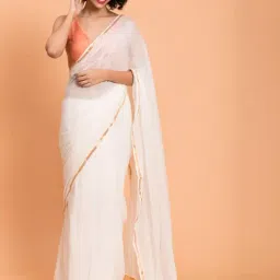 Suta White Cotton Woven Saree Without Blouse-image-31