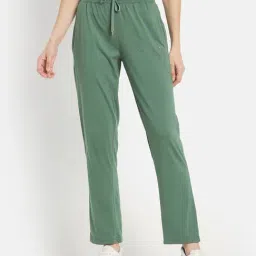 METTLE Green Cotton Regular Fit Track Pants-image-97