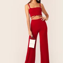 Kotty Red Maxi Co-Ord Set-image-73