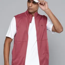 ALCIS Maroon Slim Fit Self Pattern Sports Jacket-47