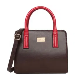 KLEIO Brown Solid Medium Handbag-38
