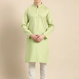 Anouk Men Cotton Solid Kurta-image-27