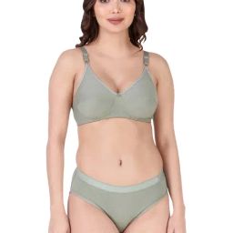 AROUSY Green Cotton Bra Panty Set-picture-19