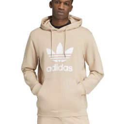 Adidas Originals Beige Regular Fit Logo Printed Sports Hoodie-image-73