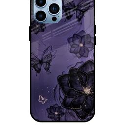 QRIOH Floral Printed iPhone 13 Pro Back Case Mobile Accessories-image-98