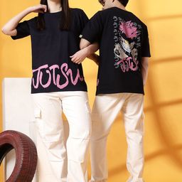 Rigo Unisex Graphic Printed Round Neck Cotton Oversized T-shirt-image-47