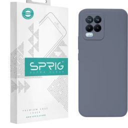Sprig Liquid Silicone Back Cover for Realme 8 4G (Grey)-image-14