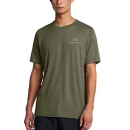 UNDER ARMOUR Green Regular Fit Solid T-Shirt-picture-8