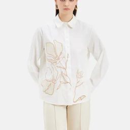 Kazo White Embroidered Shirt-image-61