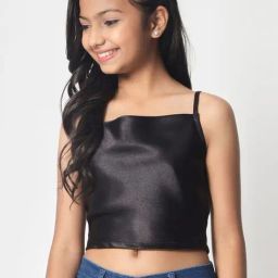studiorasa Kids Black Fitted Fit Top-image-5