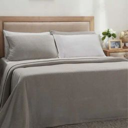 Maspar Colorart Blaize Silver Grey Cotton 200 TC 256 GSM Double Size Bed Cover-picture-40