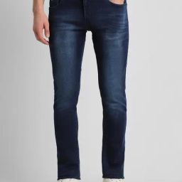 Peter England Jeans Blue Cotton Slim Fit Jeans-picture-10