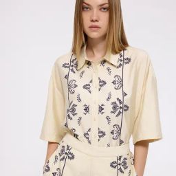 Cover Story Off White Printed Shirt-image-92