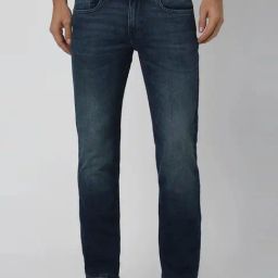 Van Heusen Navy Cotton Slim Fit Jeans-picture-20