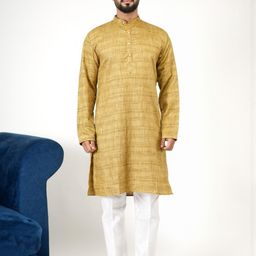 Aadi Shuddh Men Gold Kurtas-image-113