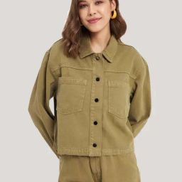 MADAME Green Cotton Jacket-picture-20