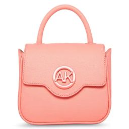 Anne Klein Pink Solid Satchel Handbag-23